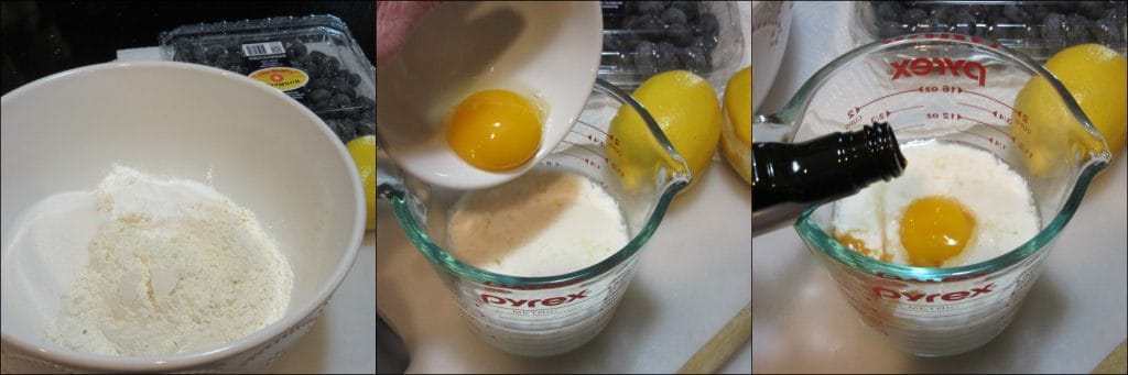 Focaccine Crostate al Limone e Mirtillo; Gara con glassa di limone e vaniglia - www.kudoskitchenbyrenee.com