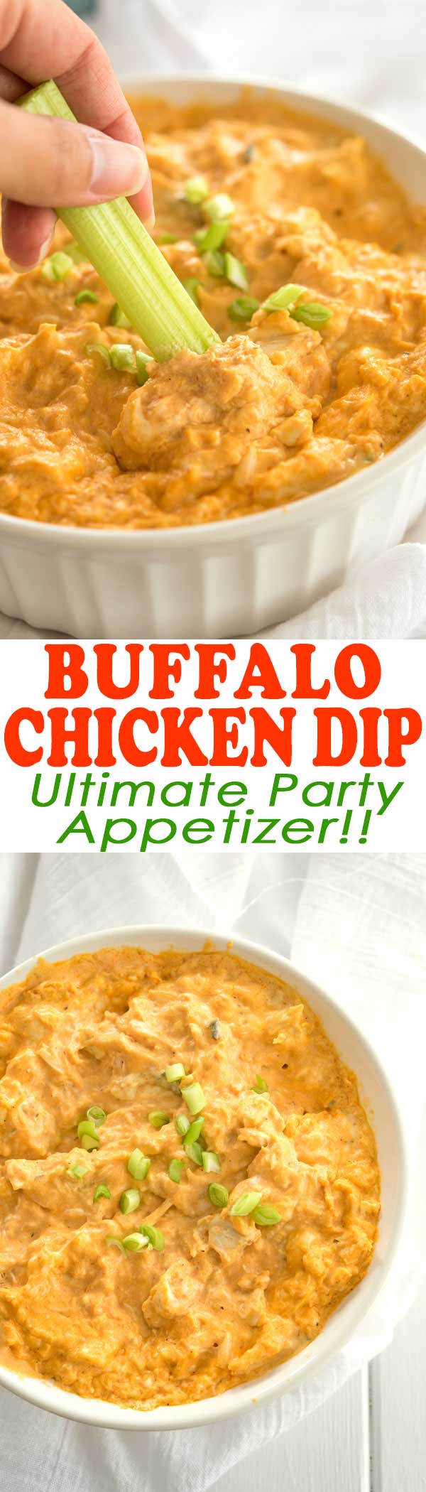 MIGLIORE IMMERSIONE MAI! Ricetta facile su come fare il tuffo al bufalo di pollo! (Cuocere in una pentola o forno come ho fatto io). #appetizer #superbowl