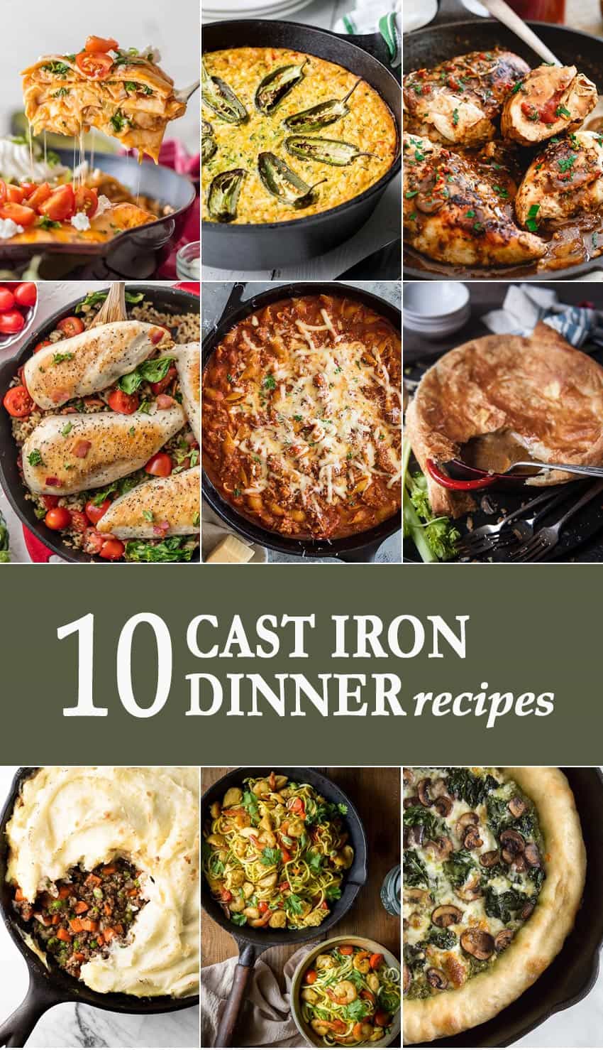 10 ricette per la cena in ghisa