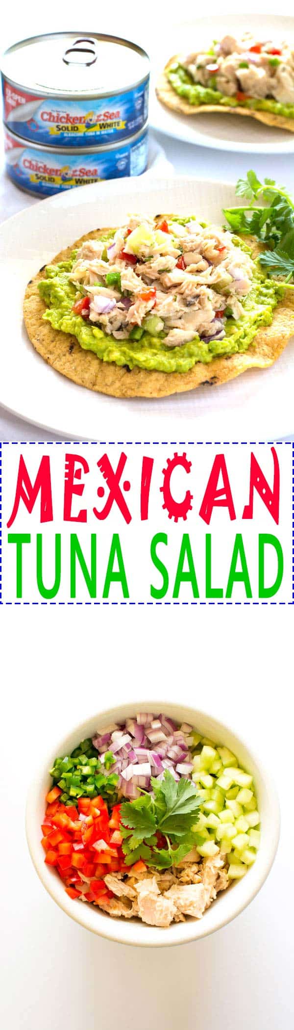 Questa insalata di tonno messicana è una festa per i tuoi gusti! Aggiorna il tuo tonno con questa versione fresca e facile che si sposa bene con l'avocado!