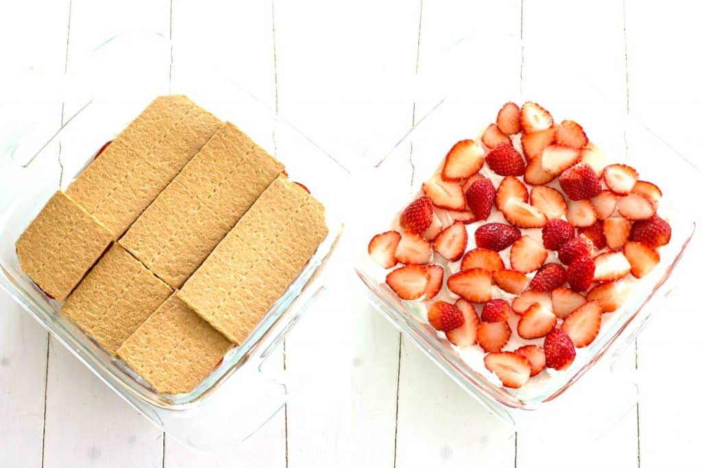 Questa torta gelato non cotta alle fragole è così FACILE, FRESCA e DELIZIOSA!