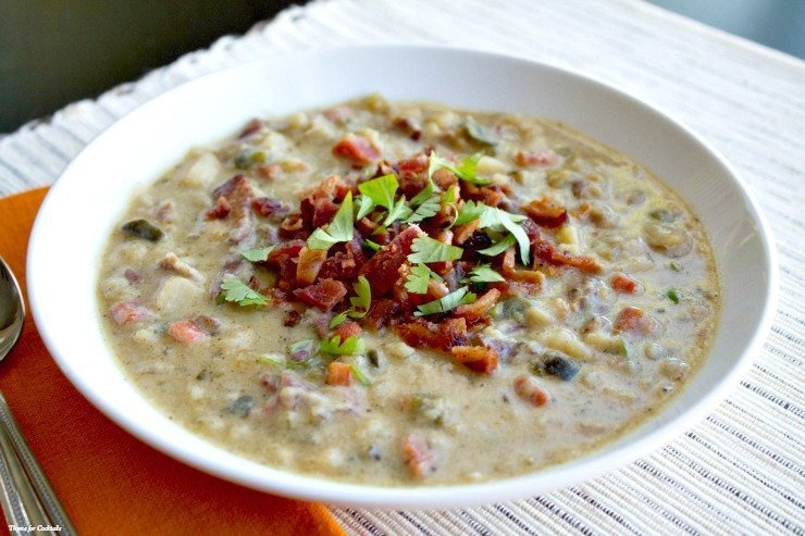 Zuppa di patate Poblano arrosto