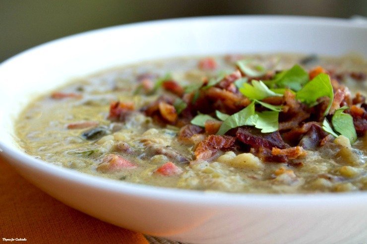 Zuppa di patate Poblano arrosto