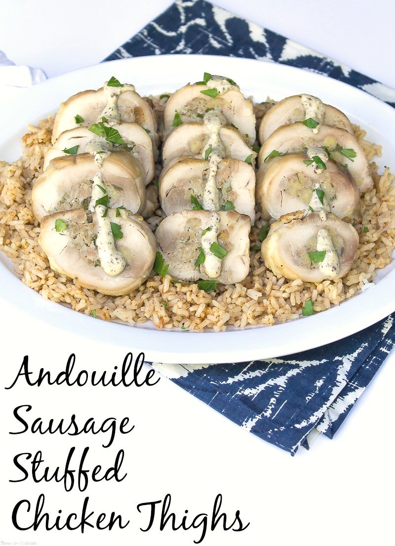 Cosce di pollo ripiene di Andouille