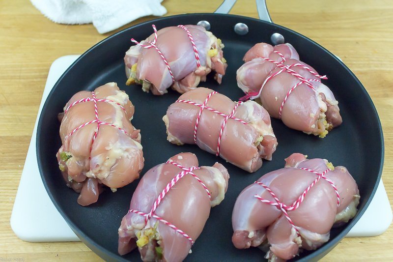 Cosce di pollo ripiene di Andouille