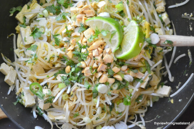 Pad Vegetariano Thai realizzato con tofu 