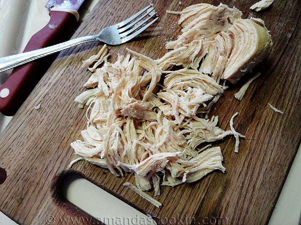 Pollo desmenuzado Pollo desmenuzado