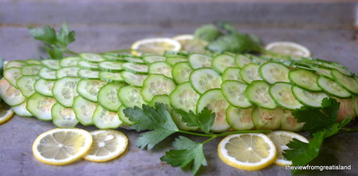 Salmone in camicia con scaglie di cetriolo | La vista dalla grande isola 5