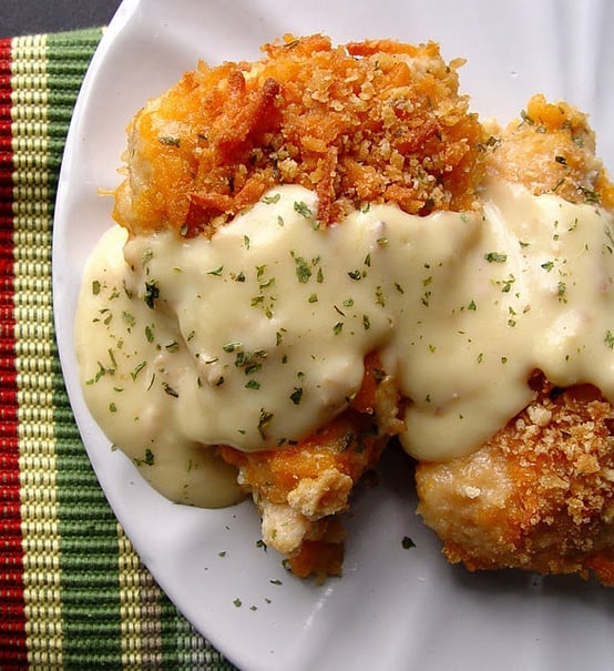 15 ricette di pollo per cena: cheddar di pollo al forno croccante