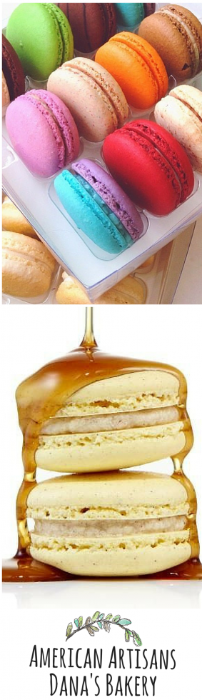 Una linea unica di macaron gourmet ispirati ai sapori dei classici dessert e prelibatezze americane!