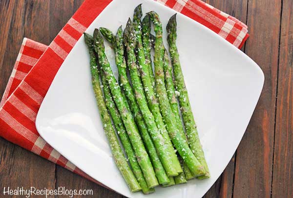 Roasted Asparagus on a plate