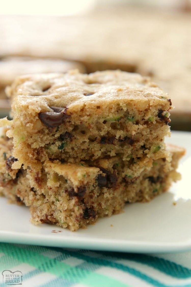 BARRAS DE ZUCCHINI CON CHIP DE CHOCOLATE