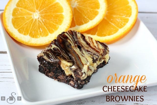 BROWNIES DE CHEESECAKE NARANJA