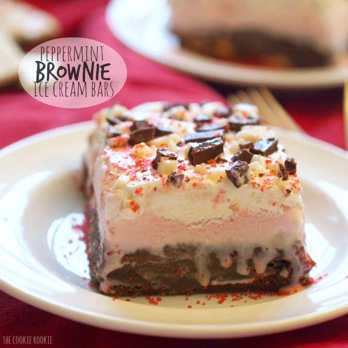 Barras De Brownie De Helado De Menta