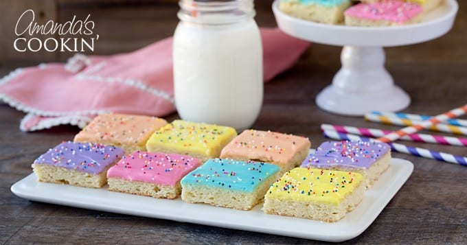 Barras de galletas de azúcar esmeriladas