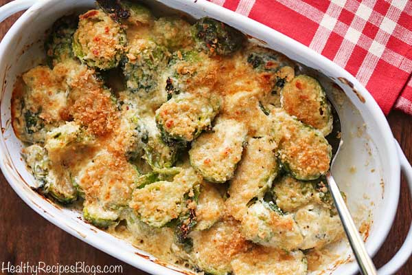 Coles de Bruselas Gratinadas