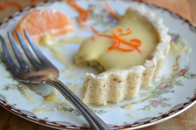 Tartas de crema de clementina