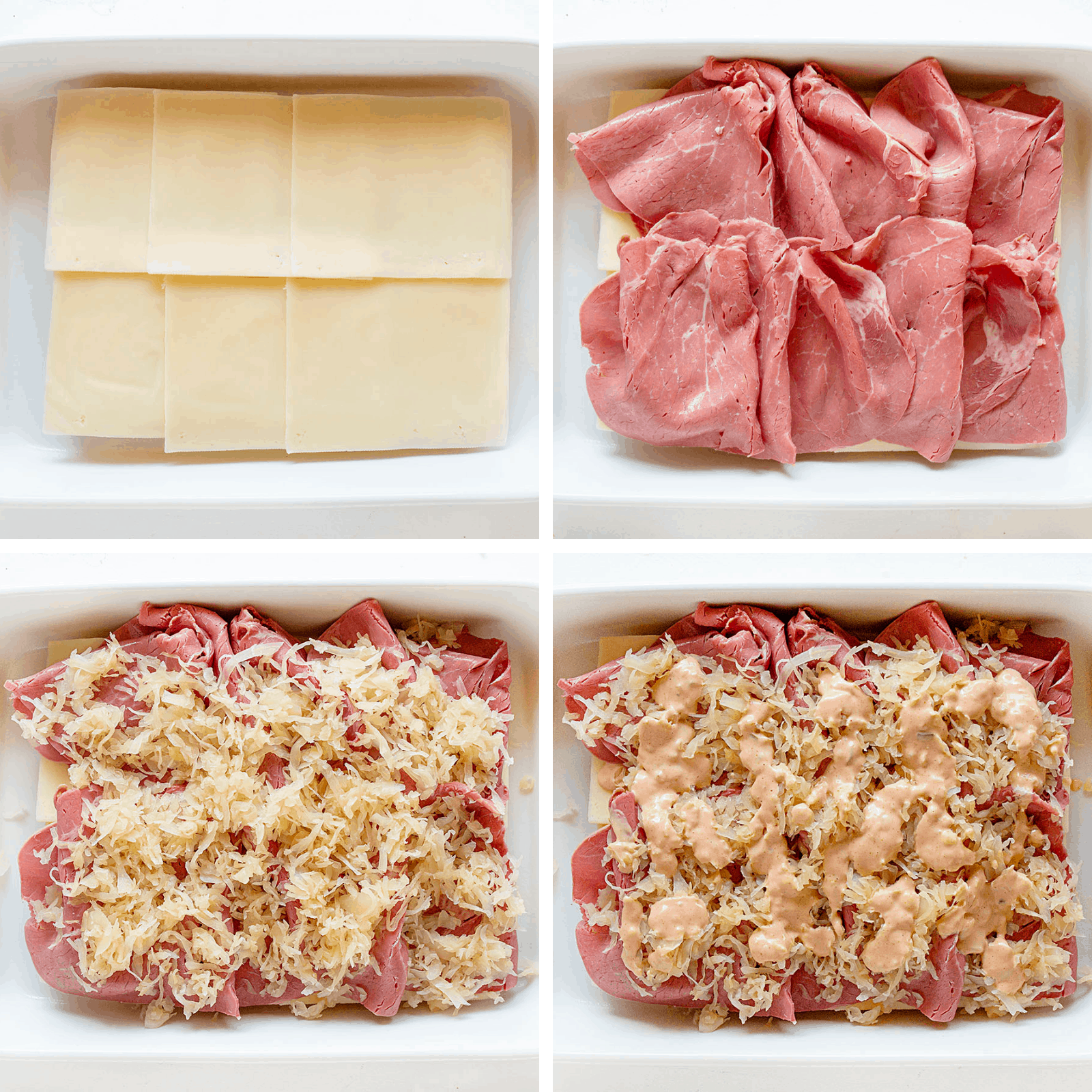 ¡Estos deslizadores Reuben tienen el máximo sabor con el mĂnimo esfuerzo! reuben, reuben slider, receta de reuben slider, cĂłmo hacer controles deslizantes, recetas de controles deslizantes, sándwich, comida superbowl, receta del dĂa del trabajo, iambaker, rueben Reuben Slider Ingredientes