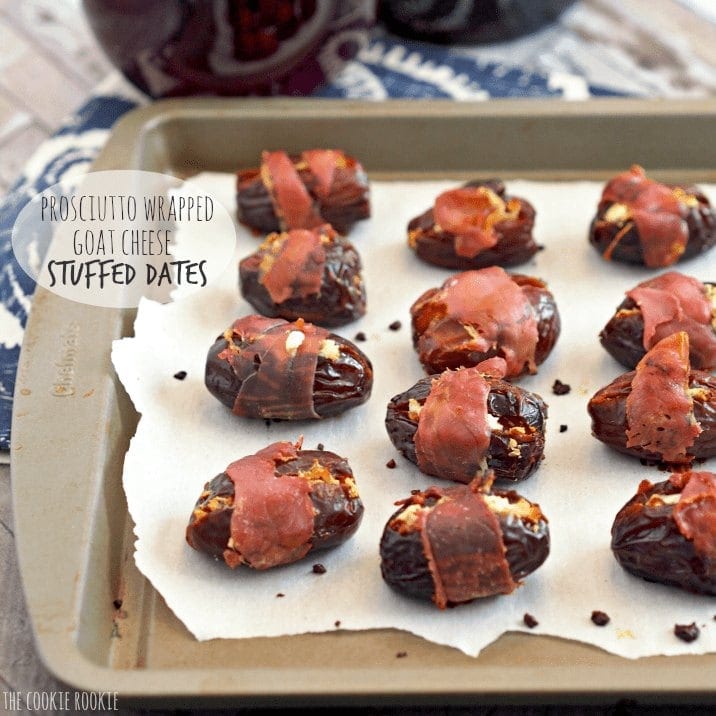 Fechas rellenas de queso de cabra envuelto en jamón, ¡el aperitivo perfecto para la fiesta! - El novato de las galletas