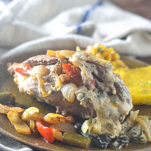 Fajitas De Pollo Rellenas #chickenrecipes #cheese #Mexicanrecipes #glutenfree