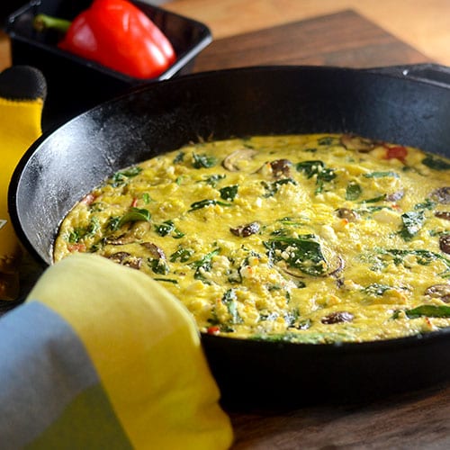 Espinacas Feta Frittata