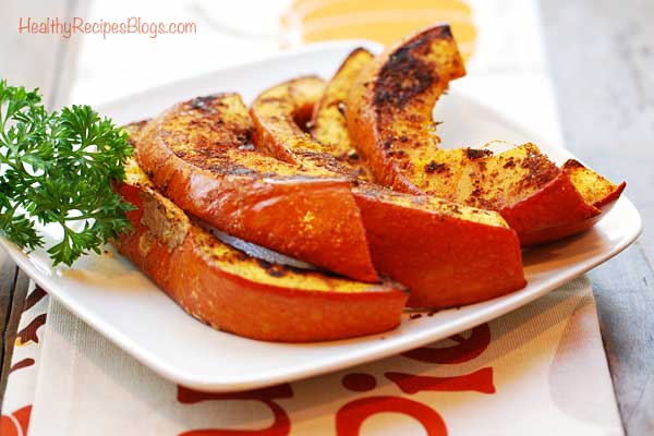Rodajas de calabaza asadas