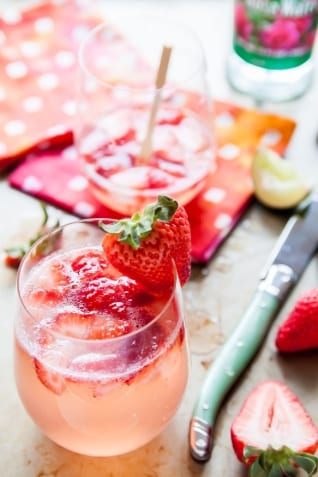 Fresa rosa ginebra fizz