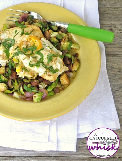 Hash & uova vegetariani -