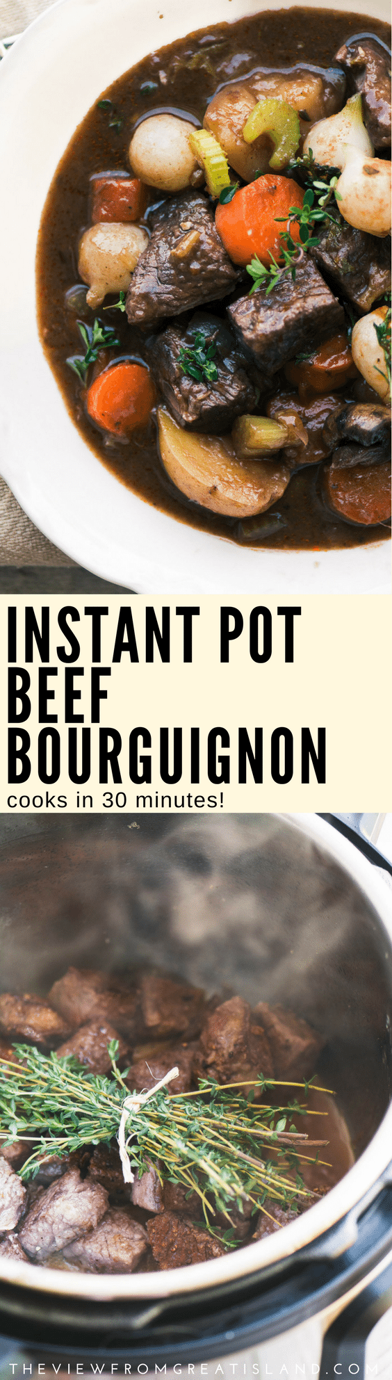 Il miglior pin di Bourguignon con carne istantanea