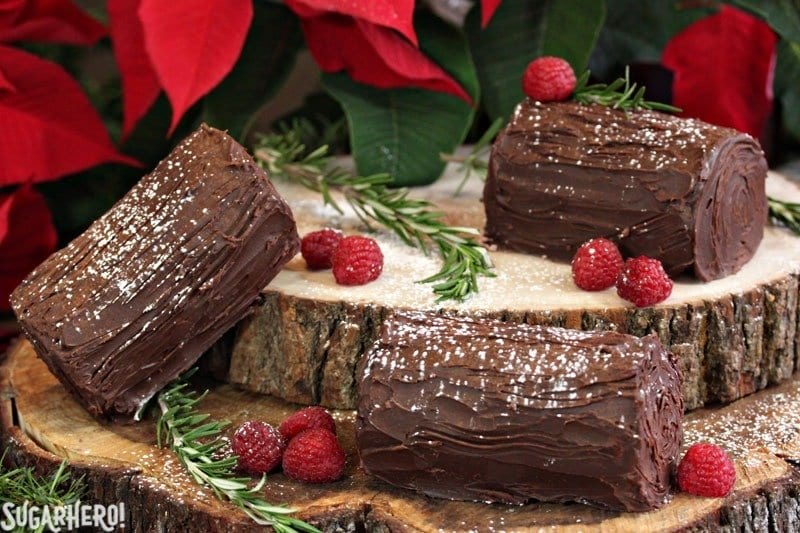Mini Sin Hornear Buche de Noel