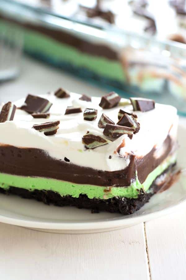 Lasaña de chocolate con menta (¡no enfríes el postre!)