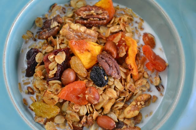 Granola de frutas de verano
