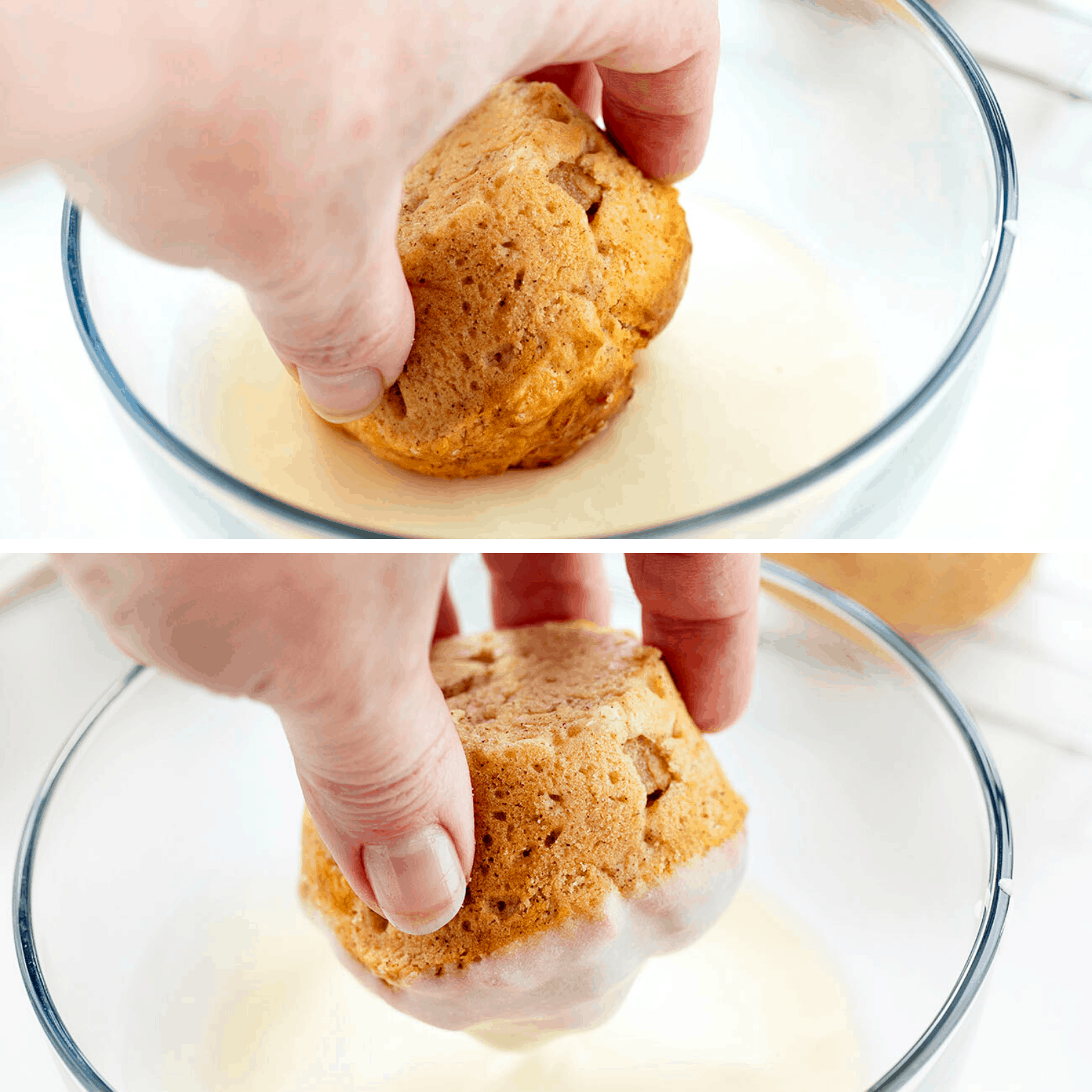 Muffin alle mele bagnato e glassato
