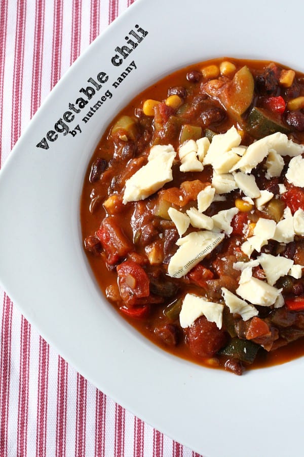 Easy Vegetable Chili de Nutmeg Nanny