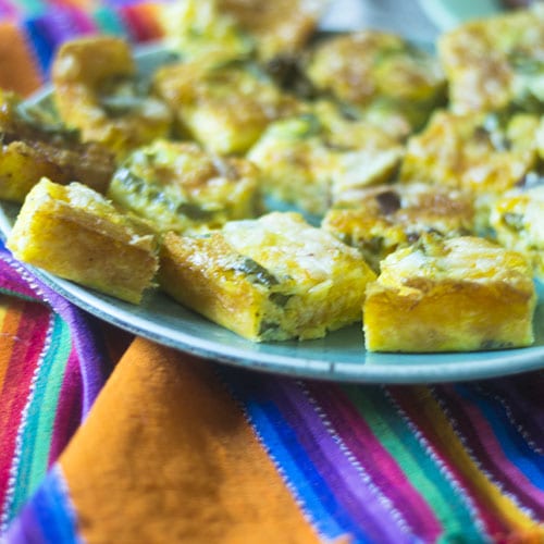 Cuadritos de queso jalape&ntilde;o #appetizer #cheese #glutenfree