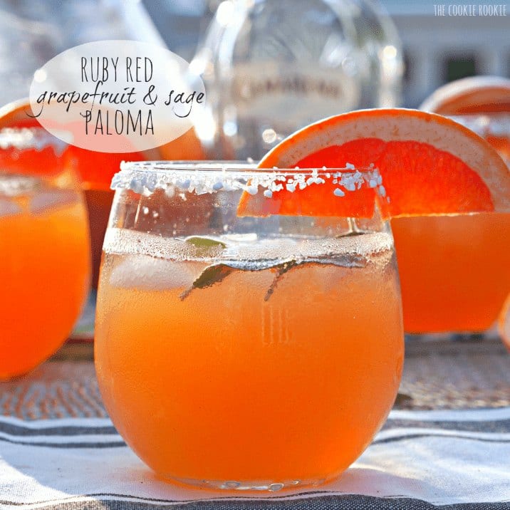 Ruby Red Grapefruit & Sage Paloma, &iexcl;tan refrescante y divertido! Perfecto para el verano. - El novato de las galletas