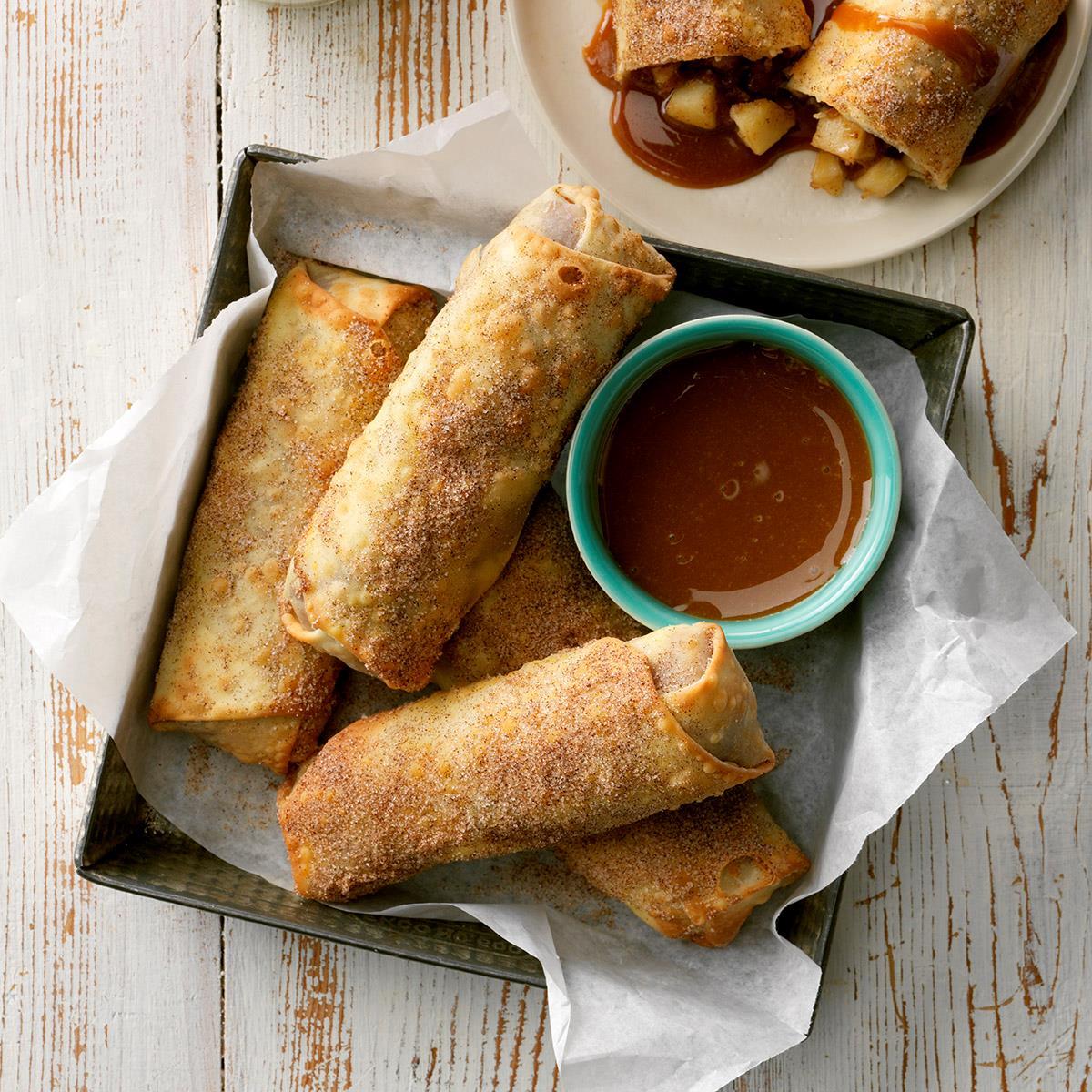 Receta de rollos de huevo y pastel de manzana Air Fryer