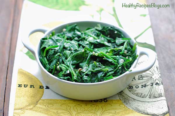 Espinacas Salteadas