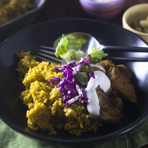 Receta de pollo Shawarma