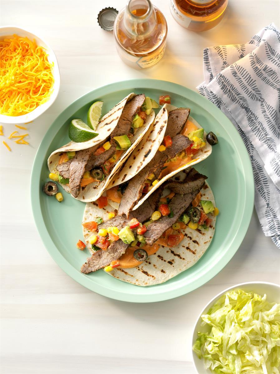 Receta de tacos de filete a la parrilla