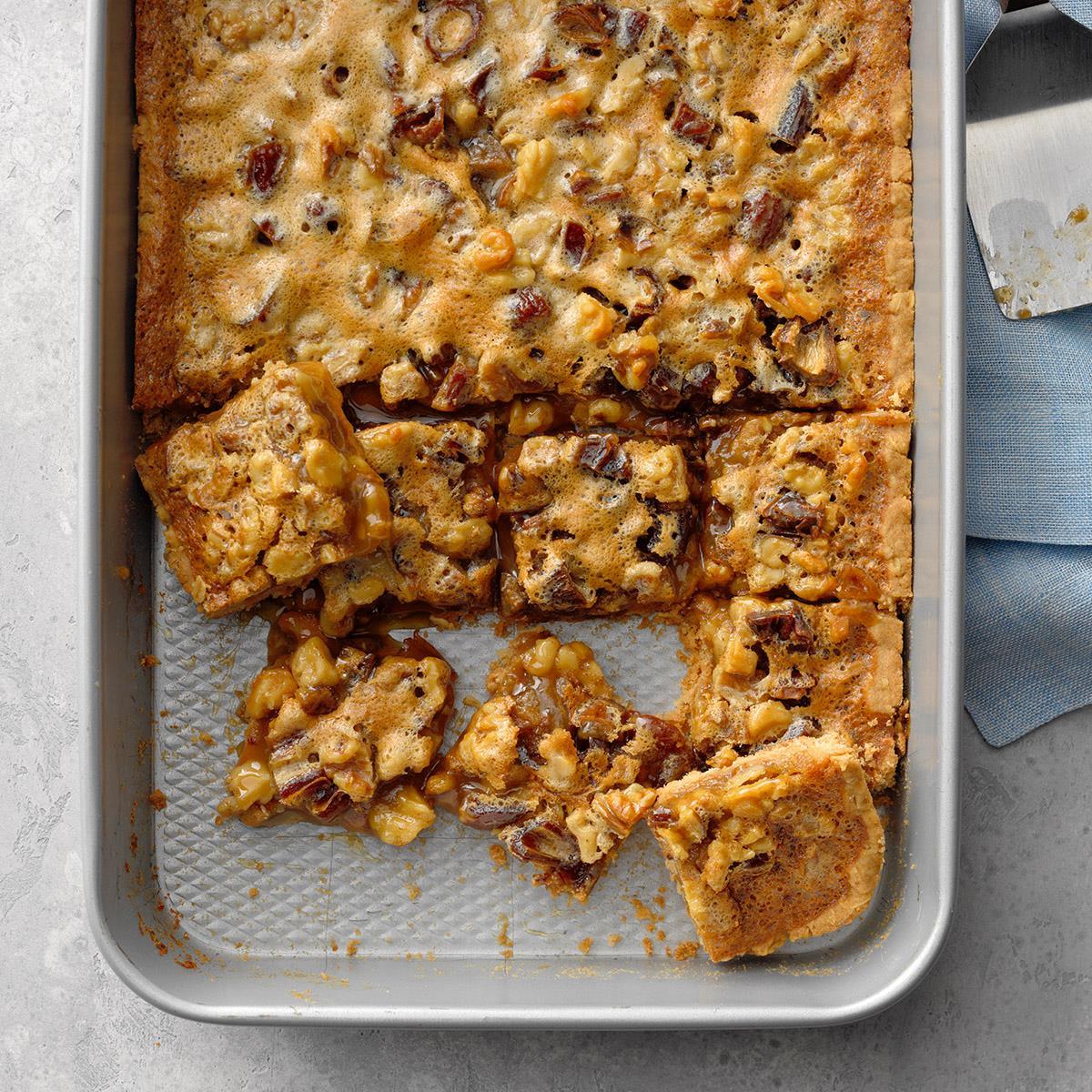 Receta de barras de miel de nuez de fecha