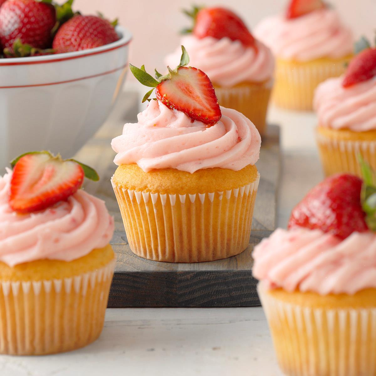 Receta de cupcakes de limón y fresa