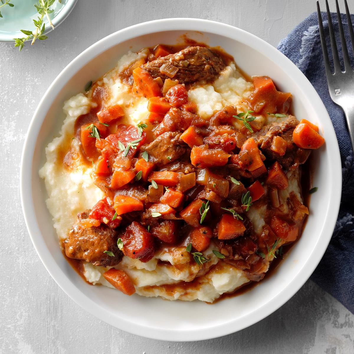 Olla a presión de carne Daube receta provenzal