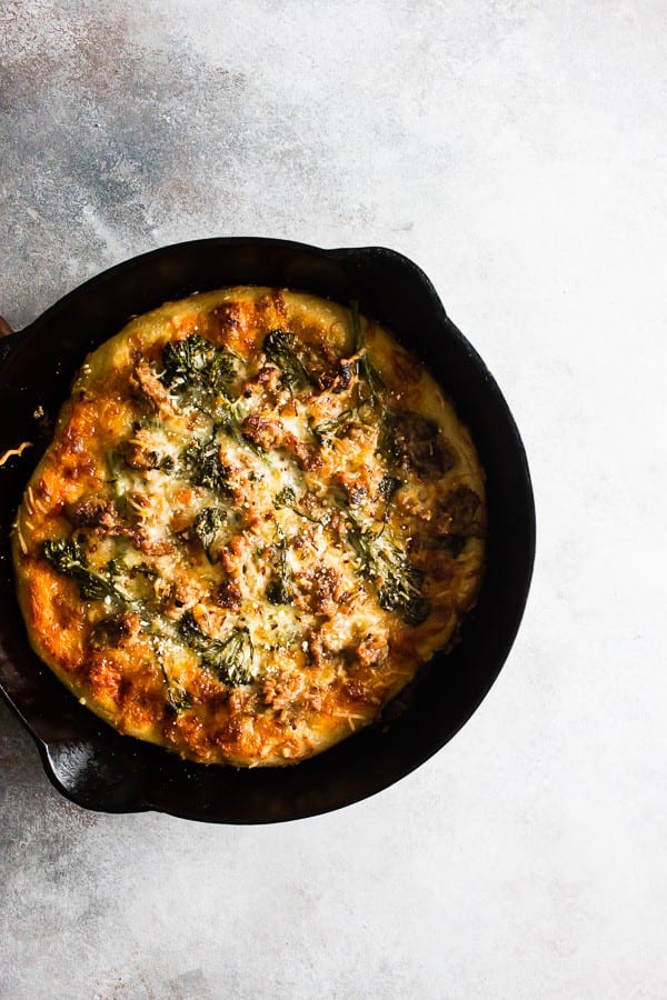 Salchicha Brócoli Rabe Sartén Pizza