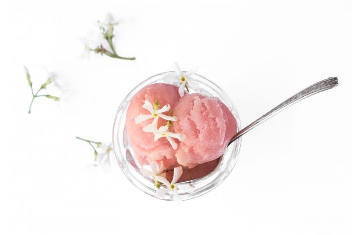 El sorbete de guayaba ultra simple es una forma saludable de terminar una comida, ¡y muy bonito! El