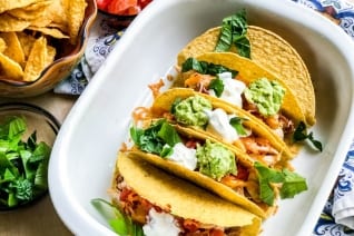 Tacos de pollo al horno rápido y fácil