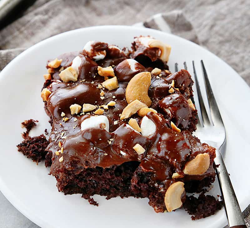 Pastel de hoja de Rocky Road