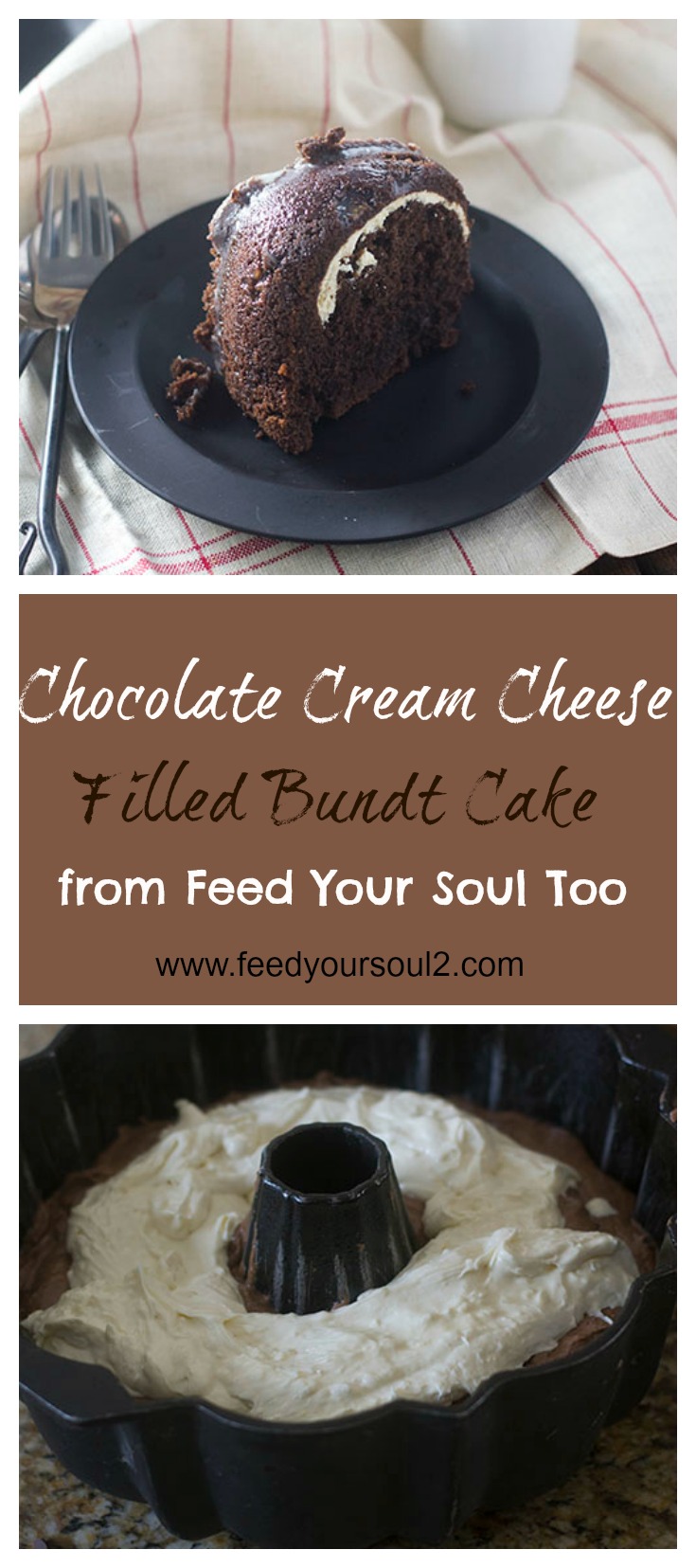 Cheesecake al cioccolato ripiena Bundt Cake # dessert # cioccolato #creamcheese feedyoursoul2.com