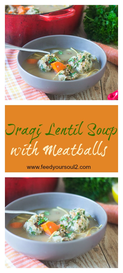 Zuppa di lenticchie irachena con polpette di carne #soup #turkey #persianfood | feedyoursoul2.com