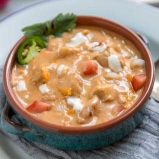 Sopa De Enchilada De Pollo Con Chile Verd
